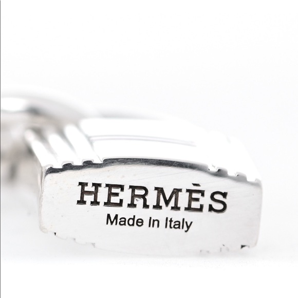 ❌Sold❌Authentic Hermes Sterling Silver Kelly Lock Pendant Necklace - Picture 4 of 5